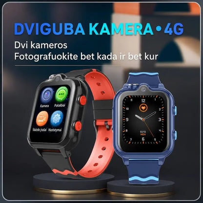 Išmanusis laikrodis vaikams KT18 (4G, GPS, Dviguba kamera, 900mAh)
