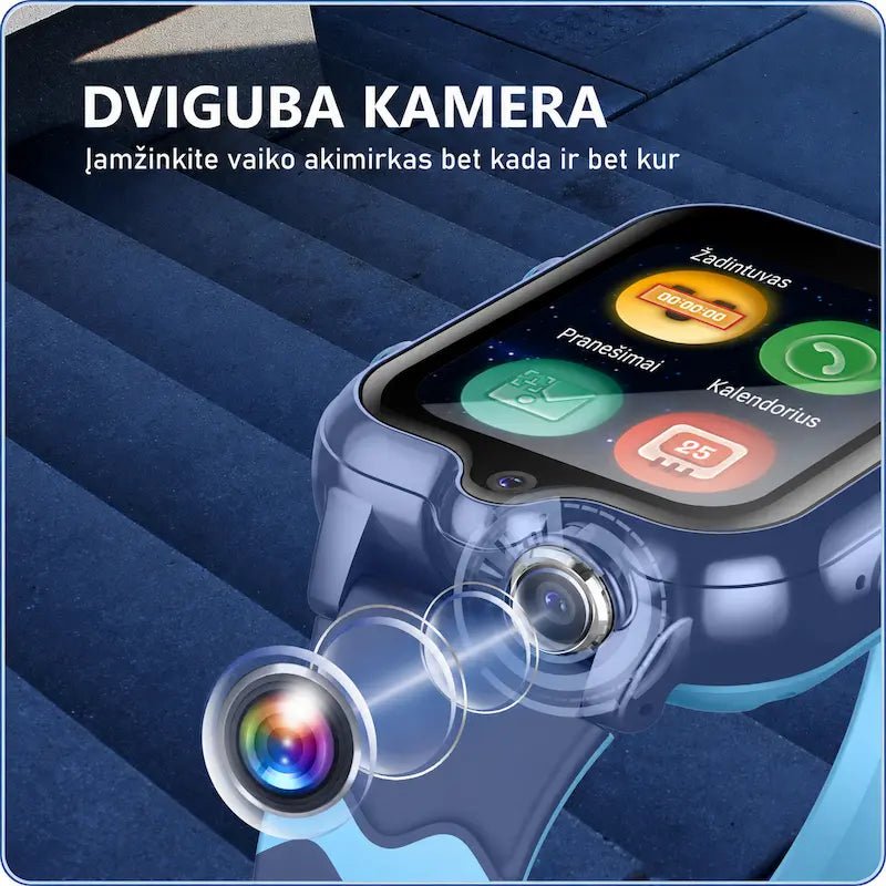 Išmanusis laikrodis vaikams KT18 (4G, GPS, Dviguba kamera, 900mAh)