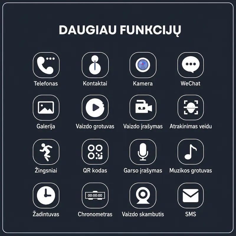 Išmanusis laikrodis vaikams KT18 (4G, GPS, Dviguba kamera, 900mAh)