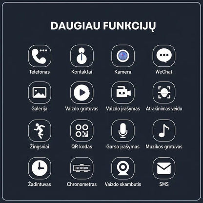 Išmanusis laikrodis vaikams KT18 (4G, GPS, Dviguba kamera, 900mAh)