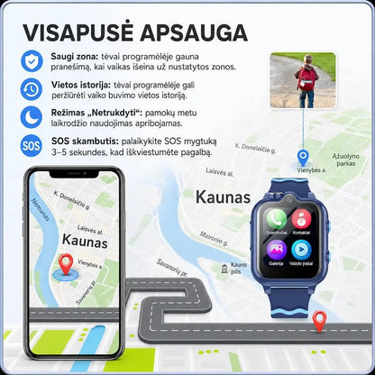 Išmanusis laikrodis vaikams KT18 (4G, GPS, Dviguba kamera, 900mAh)