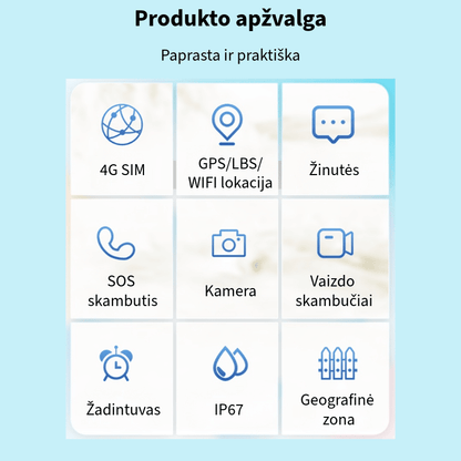 Išmanusis laikrodis vaikams KT37 UltraSlim