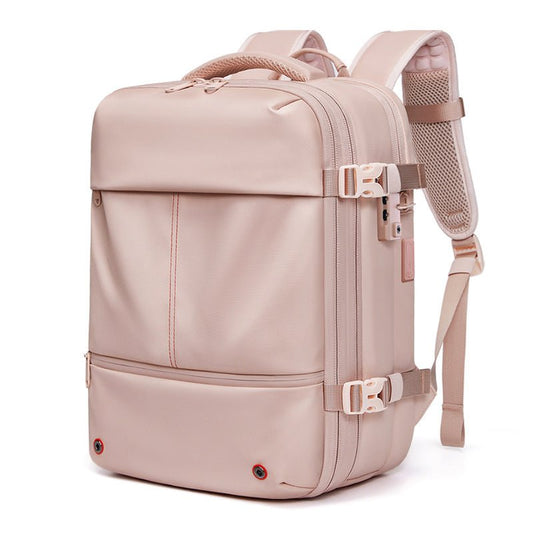 Rožinės spalvos kelioninė kuprinė, 42x30x15 cm , rankinis bagažas