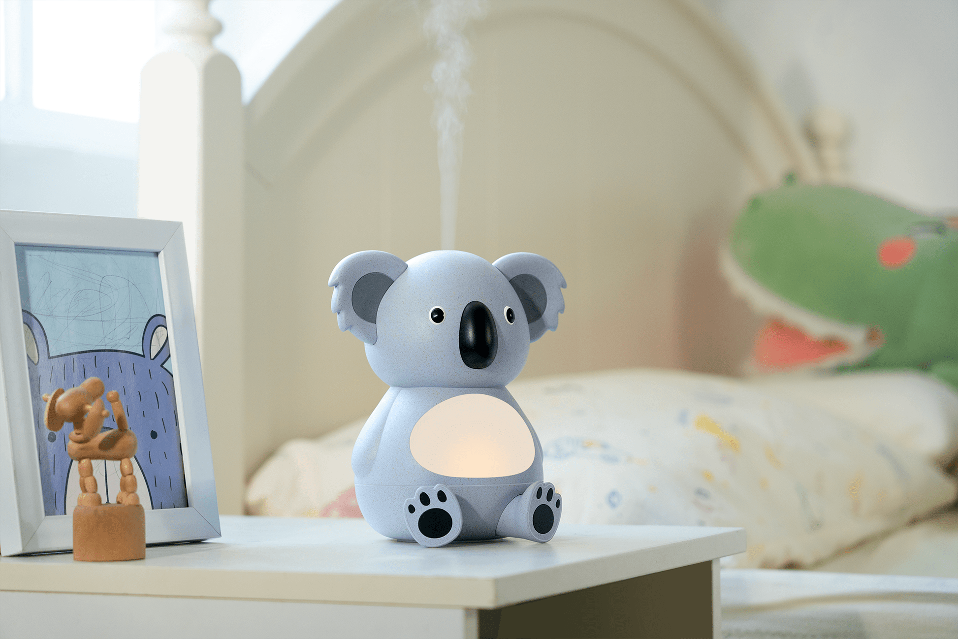 Koalos formos aromaterapijos difuzorius vaikams, oro drėkintuvas su muzika ir garsais ir šviesomis, jaukumas namuose