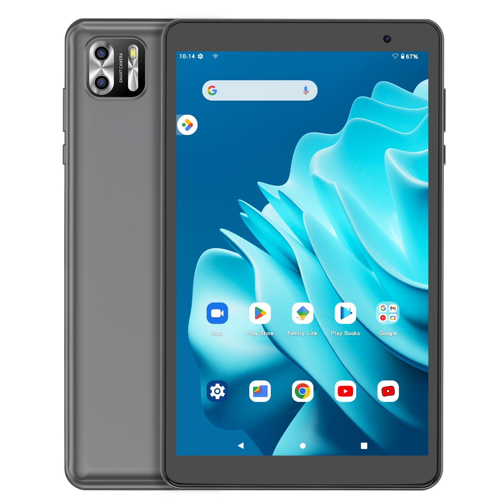 Planšetinis kompiuteris B8 su lietuvių kalba, Android 14.0, 8 colių ekranu, 64 GB atmintimi, pilkos spalvos