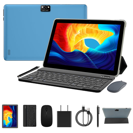 Planšetinis kompiuteris M30A su lietuvių kalba, Android 15.0, 10.1 colių ekranu, 64 GB atmintimi, mėlynos spalvos, komplektuojamas su priedais
