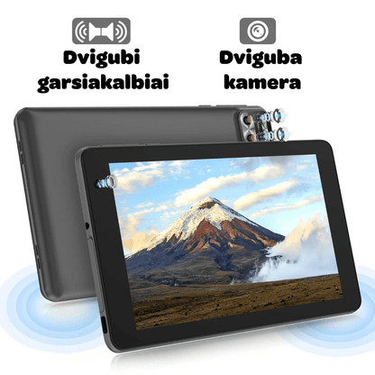 Planšetinis kompiuteris B8 su lietuvių kalba, Android 14.0, 8 colių ekranu, 64 GB atmintimi, pilkos spalvos, dviguba kamera