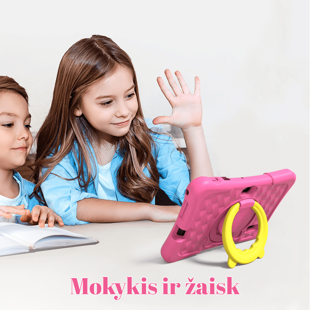 Planšetė vaikams, su stovu, patogi mokytis ir žaisti
