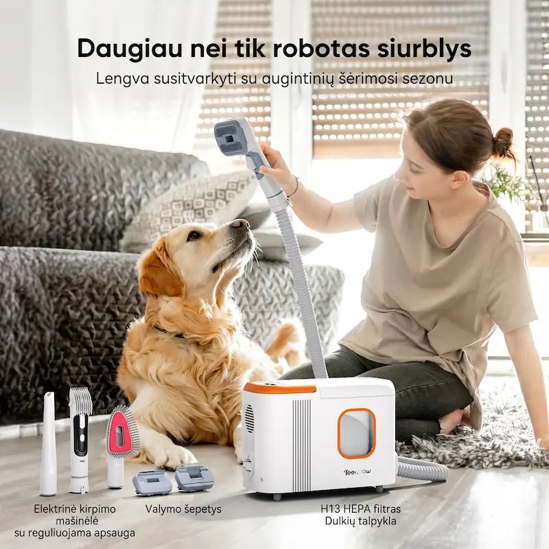 Teendow D20S MAX+ – Revoliucinis 4-in-1 robotas-siurblys su automatinio išsivalymo stotele ir gyvūnų priežiūros rinkiniu