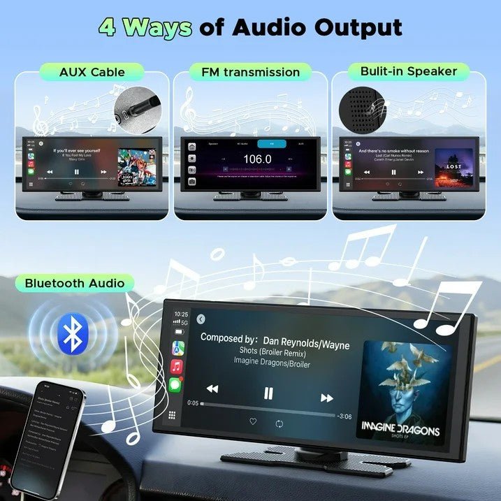 Universali Automobilio Multimedija "Android Auto "Apple CarPlay" ir Vaizdo Registratorius