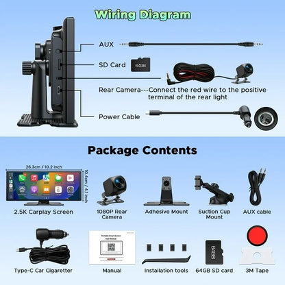 Universali Automobilio Multimedija "Android Auto "Apple CarPlay" ir Vaizdo Registratorius