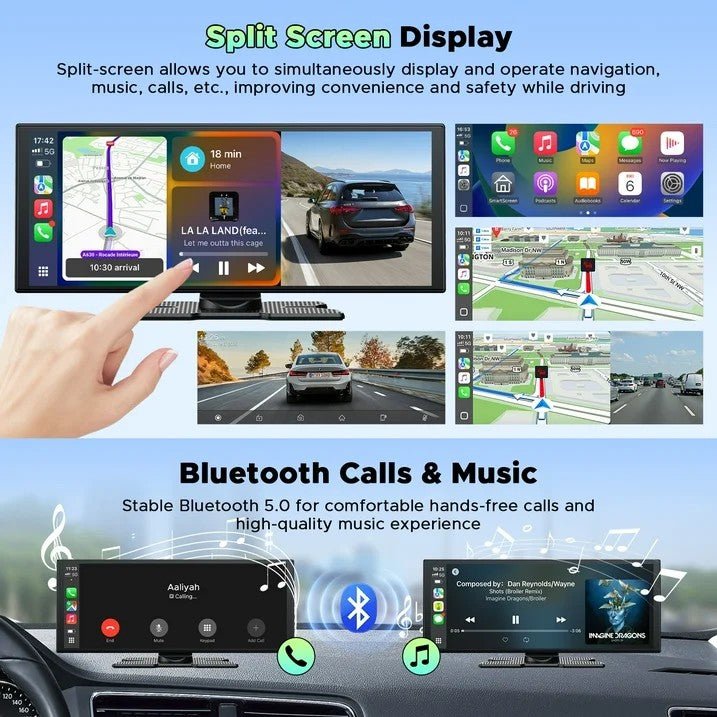 Universali Automobilio Multimedija "Android Auto "Apple CarPlay" ir Vaizdo Registratorius