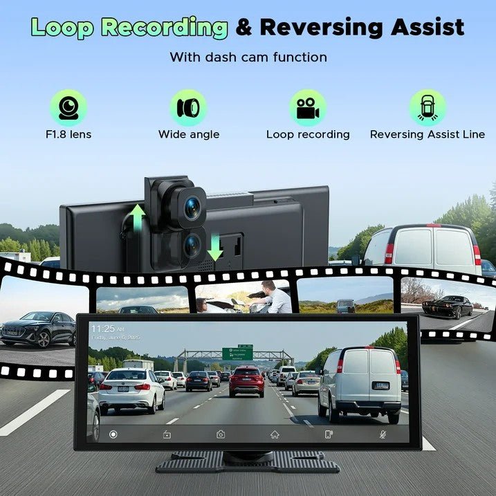 Universali Automobilio Multimedija "Android Auto "Apple CarPlay" ir Vaizdo Registratorius