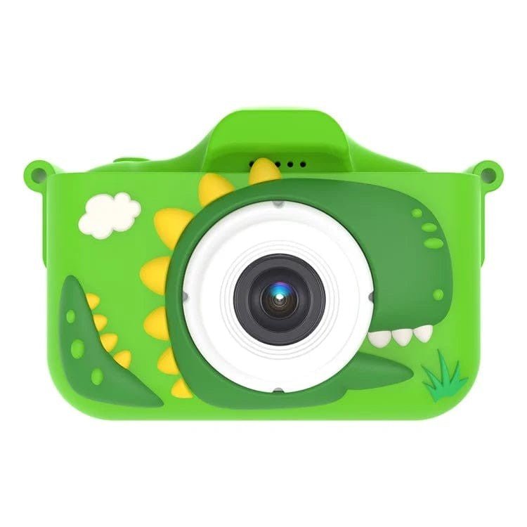 Vaikiškas fotoaparatas - DINOZAURAS +32 GB MicroSD - Žalios spalvos, fotografavimas ir vaizdo įrašai