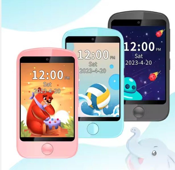 Vaikiškas išmanus telefonas su animaciniu dizainu, SIM kortele, GPS sekimas, žaidimai 
