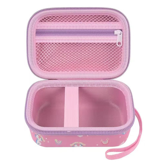 Dėklas vaikiškam fotoaparatui rožinės spalvos , su vienaragiais 