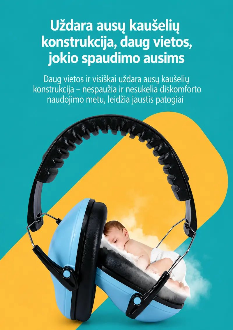 Vaikiškos garsą slopinančios ausinės EM-5005 | Klausos apsauga vaikams 26 dB